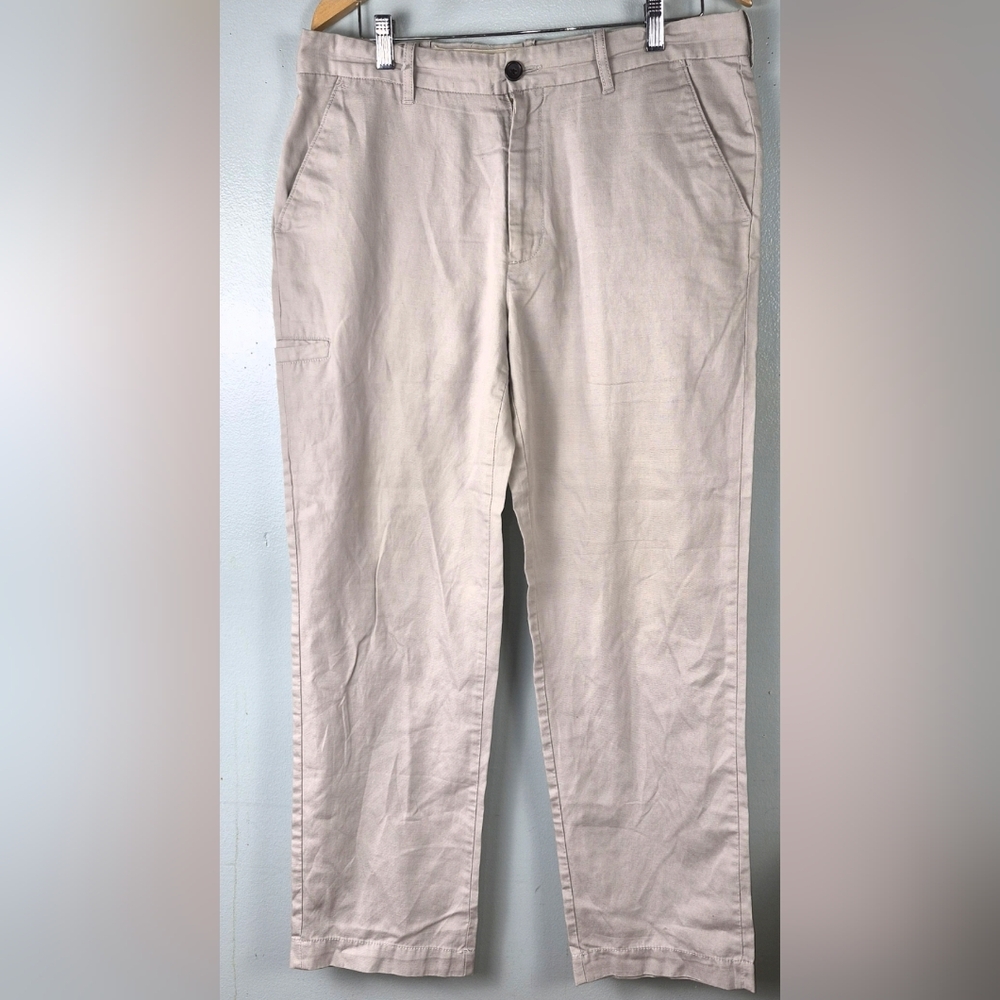 Haggar Khaki Men’s Pants Size 34x30 – Utility Pocket, Straight Leg, Preowned